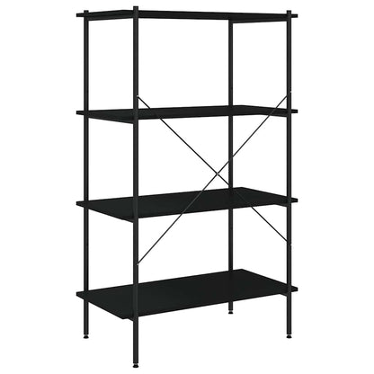 336343 vidaXL 4-Tier Shelving Unit Black 80x40x130 cm