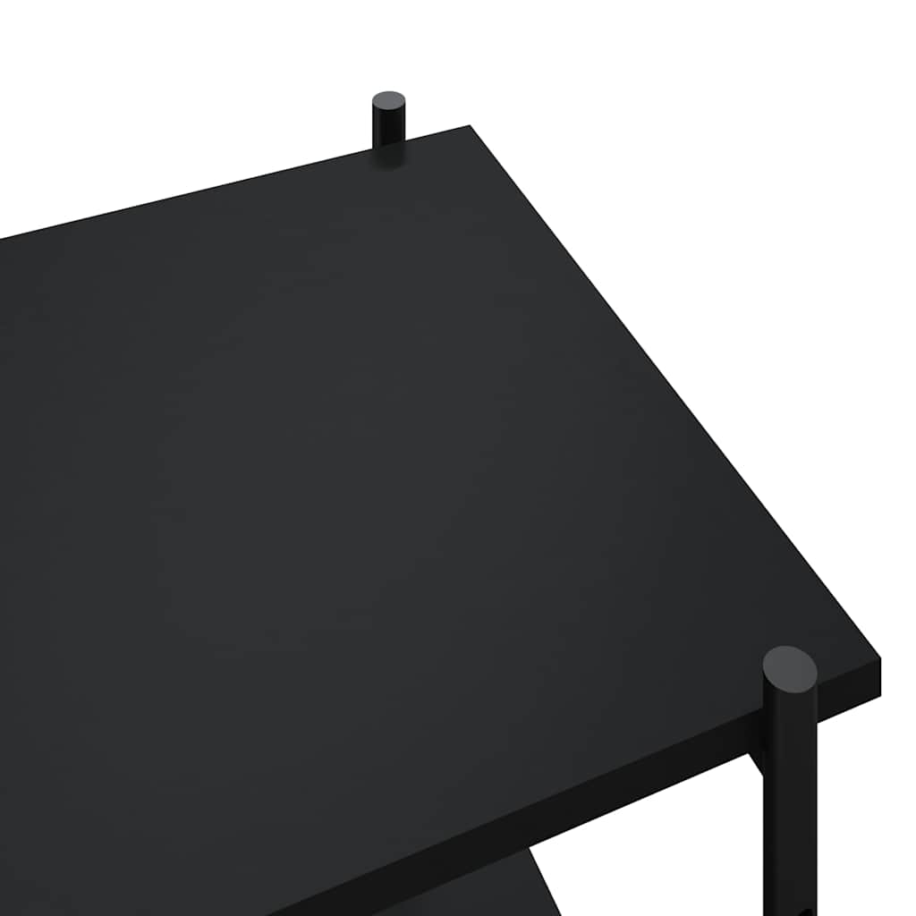 336343 vidaXL 4-Tier Shelving Unit Black 80x40x130 cm