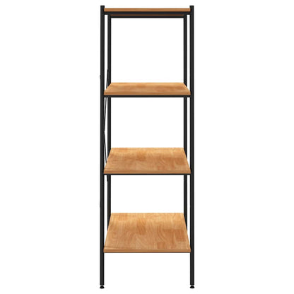 336344 vidaXL 4-Tier Shelving Unit Black and Oak 80x40x130 cm