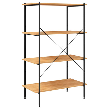 336344 vidaXL 4-Tier Shelving Unit Black and Oak 80x40x130 cm