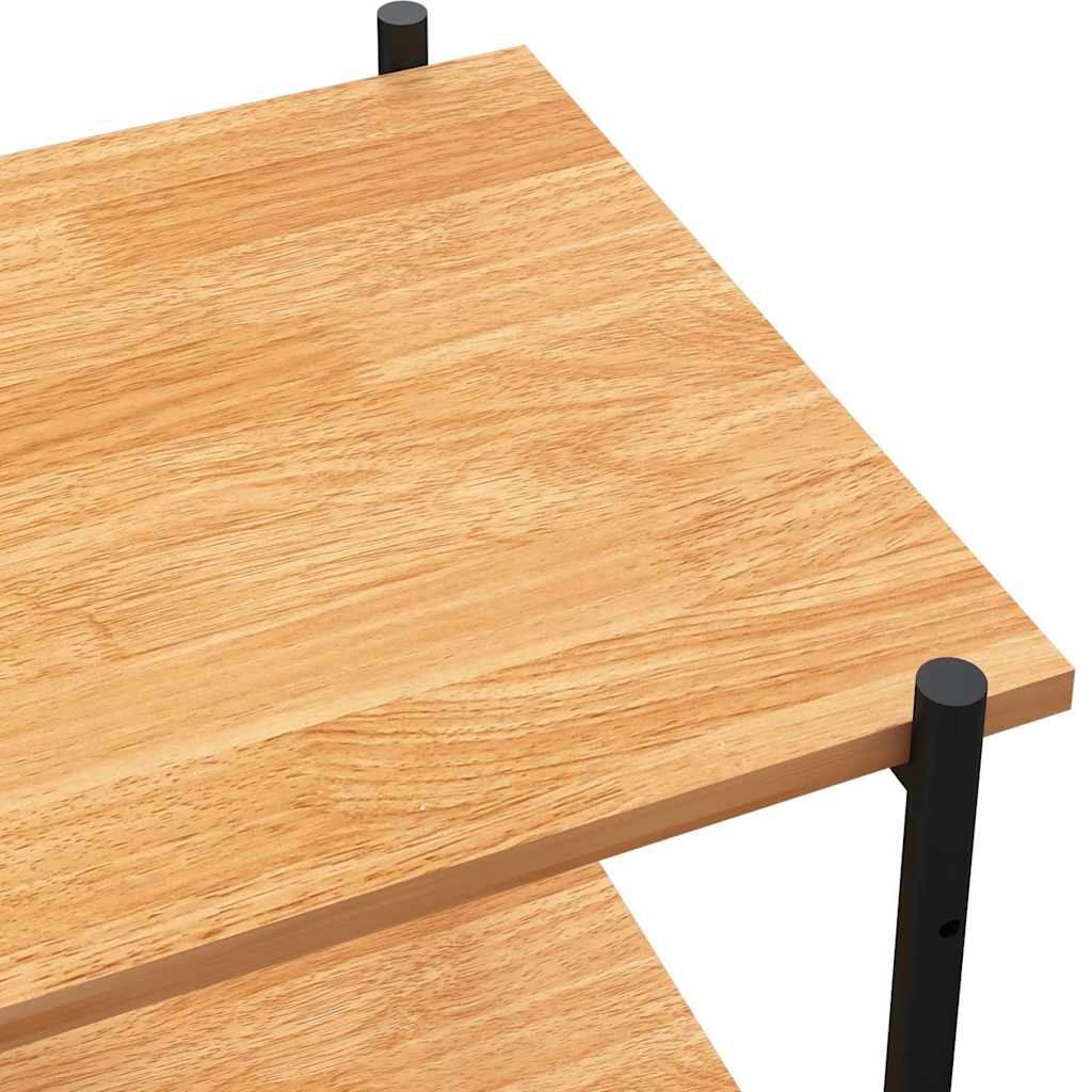 336344 vidaXL 4-Tier Shelving Unit Black and Oak 80x40x130 cm