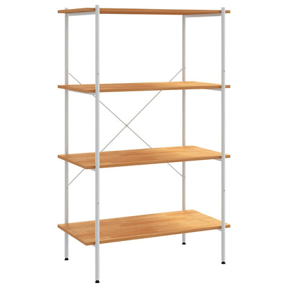 336346 vidaXL 4-Tier Shelving Unit White and Oak 80x40x130 cm