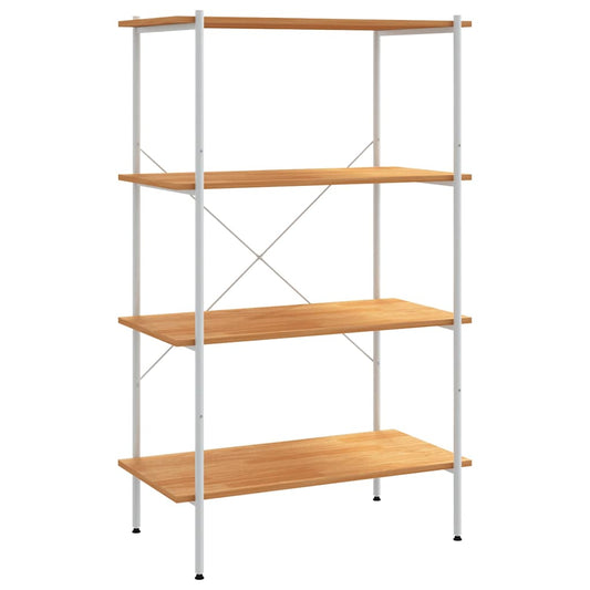 336346 vidaXL 4-Tier Shelving Unit White and Oak 80x40x130 cm