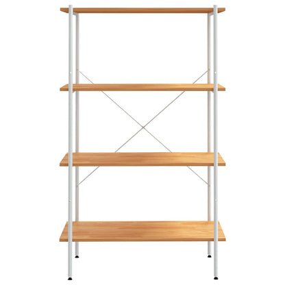 336346 vidaXL 4-Tier Shelving Unit White and Oak 80x40x130 cm