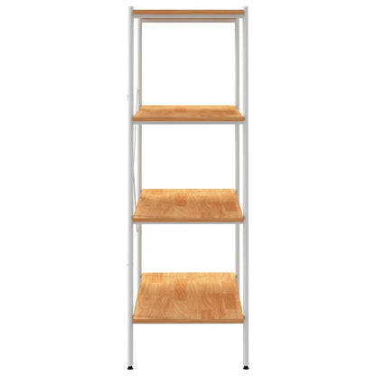 336346 vidaXL 4-Tier Shelving Unit White and Oak 80x40x130 cm