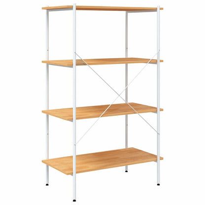 336346 vidaXL 4-Tier Shelving Unit White and Oak 80x40x130 cm