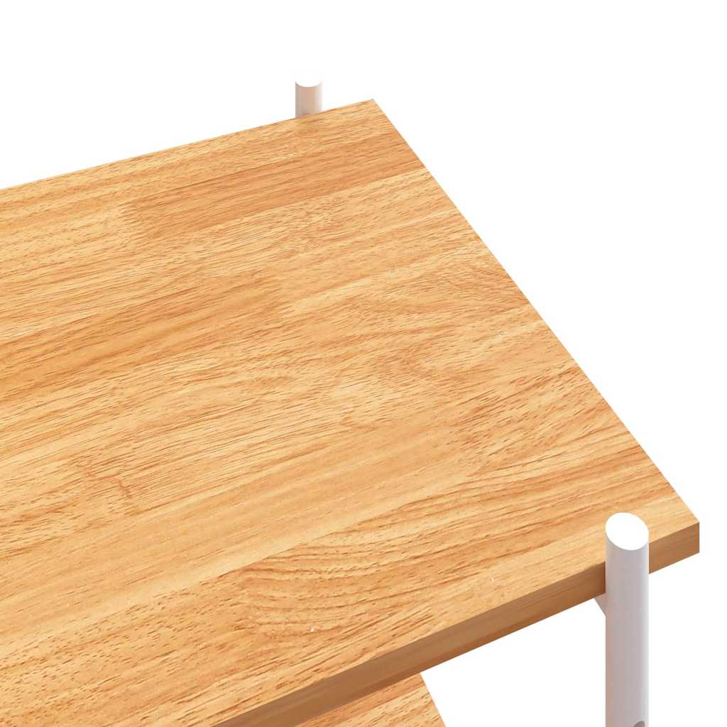 336346 vidaXL 4-Tier Shelving Unit White and Oak 80x40x130 cm