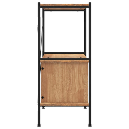 3-Tier Shelving Unit with Cabinet 80x40x92 cm Steel and Engineered Wood