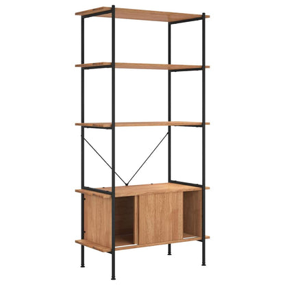 5-Tier Shelving Unit with Cabinet 80x40x163 cm