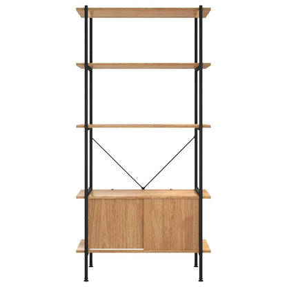 5-Tier Shelving Unit with Cabinet 80x40x163 cm