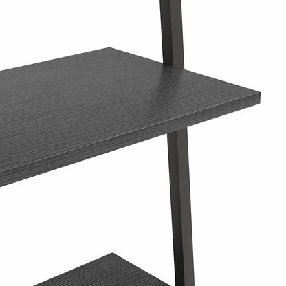 5-Tier Leaning Shelf Black 64x34x185,5 cm