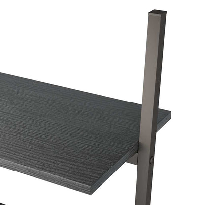5-Tier Leaning Shelf Black 64x34x185,5 cm