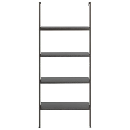 4-Tier Leaning Shelf Black 64x35x152.5 cm