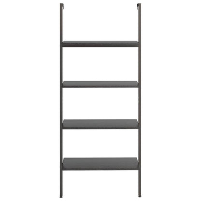 4-Tier Leaning Shelf Black 64x35x152,5 cm