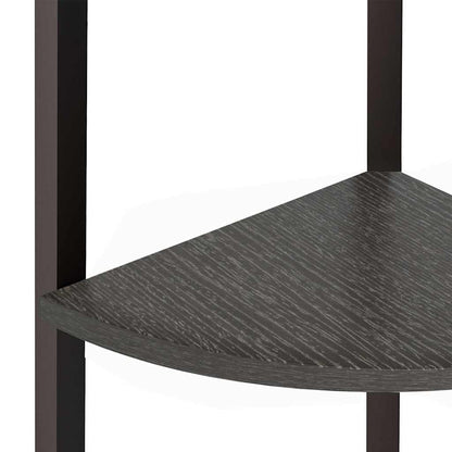 336396 vidaXL 5-Tier Corner Shelf Black 45,5x31,5x180 cm