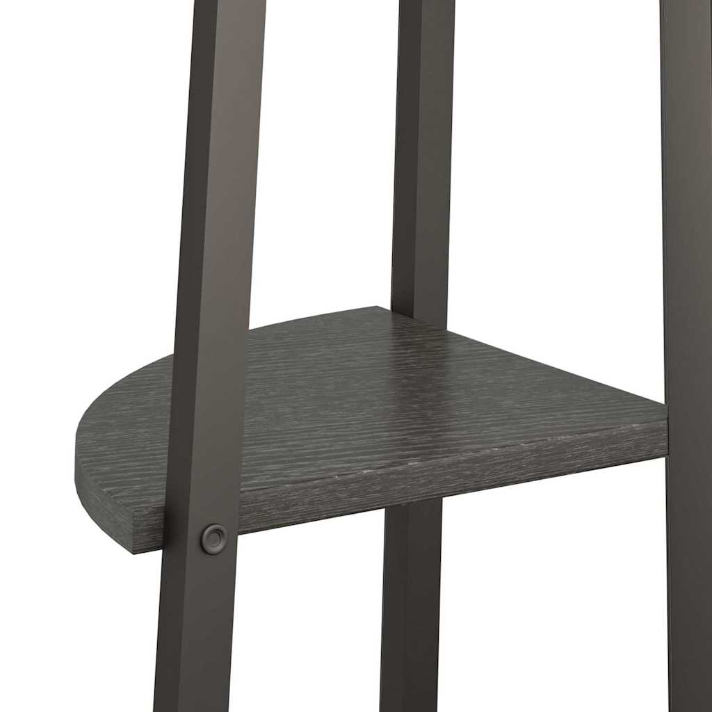 336396 vidaXL 5-Tier Corner Shelf Black 45,5x31,5x180 cm