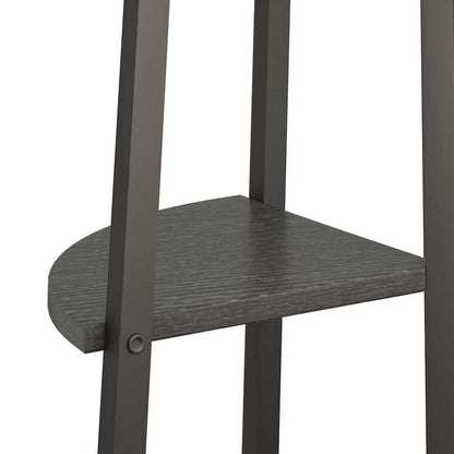 336396 vidaXL 5-Tier Corner Shelf Black 45,5x31,5x180 cm