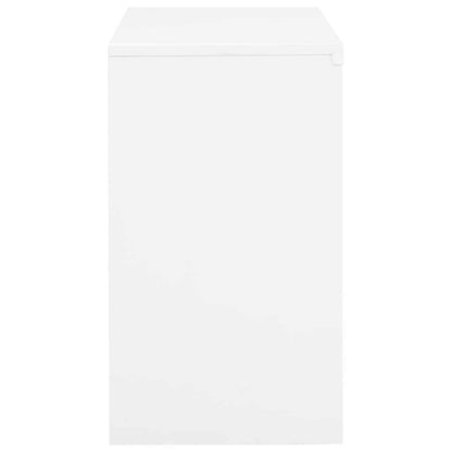 Office Cabinet White 90x40x70 cm Steel