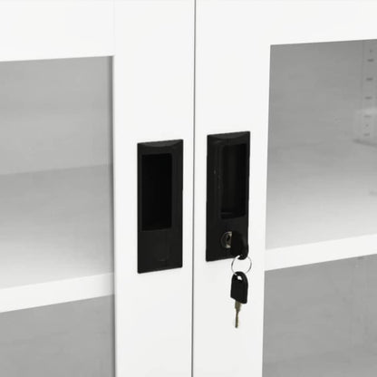 Office Cabinet White 90x40x70 cm Steel