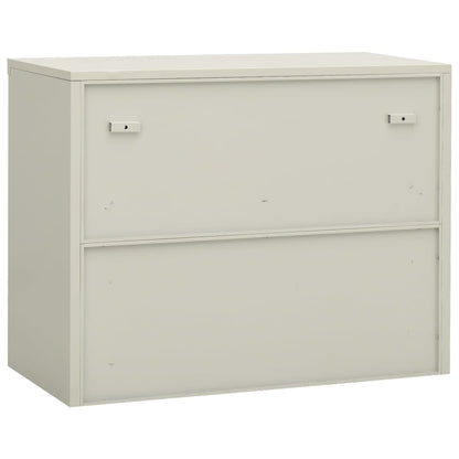 Office Cabinet Light Grey 90x40x70 cm Steel