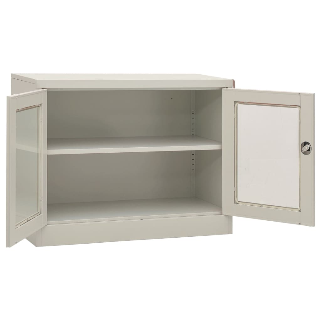 Office Cabinet Light Grey 90x40x70 cm Steel