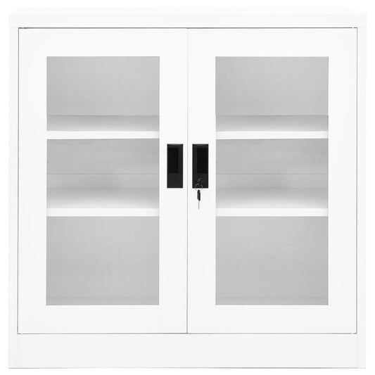 Office Cabinet White 90x40x90 cm Steel