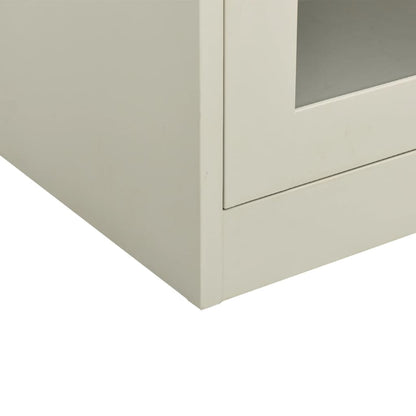 Office Cabinet | Light grey | Steel, tempered glass | Standard