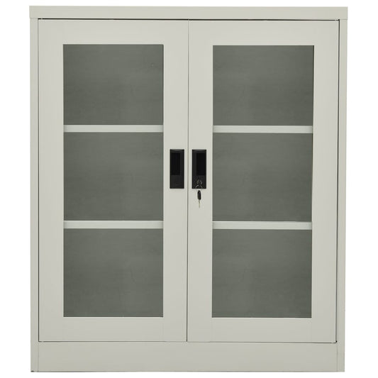 Office Cabinet Light Grey 90x40x105 cm Steel