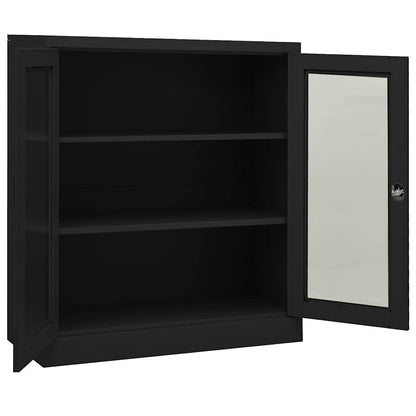 Office Cabinet Anthracite 90x40x105 cm Steel