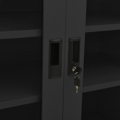 Office Cabinet Anthracite 90x40x105 cm Steel