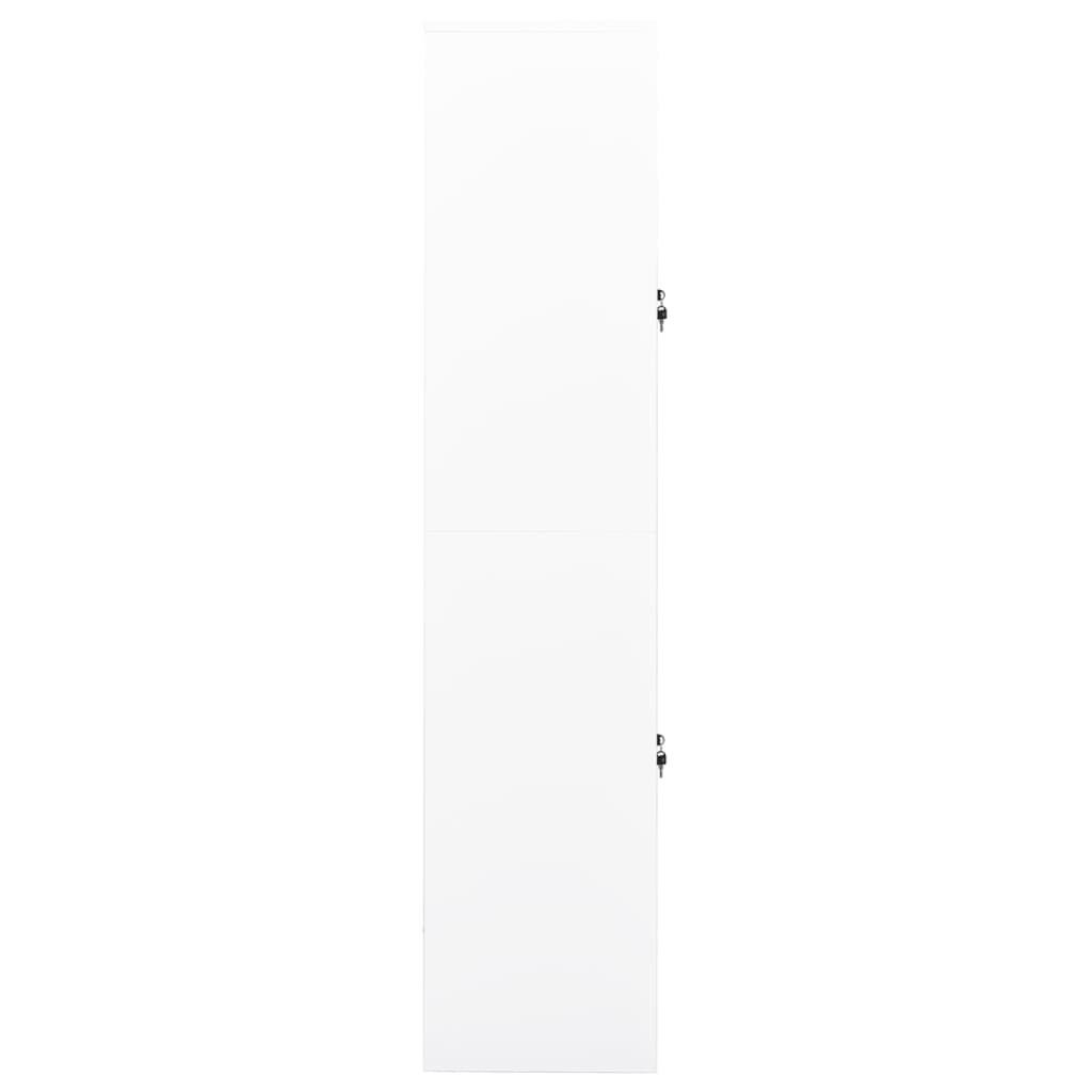 Office Cabinet White 90x40x180 cm Steel