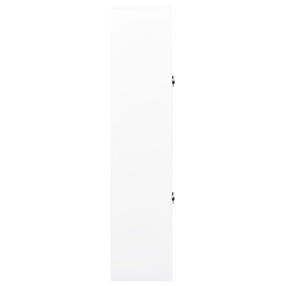Office Cabinet White 90x40x180 cm Steel