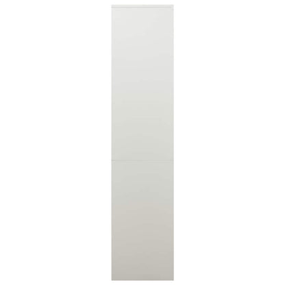 Office Cabinet | Light grey | Steel, tempered glass | 90x40x180 cm