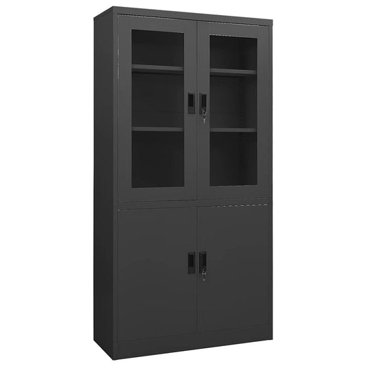 335949 vidaXL Office Cabinet Anthracite 90x40x180 cm Steel