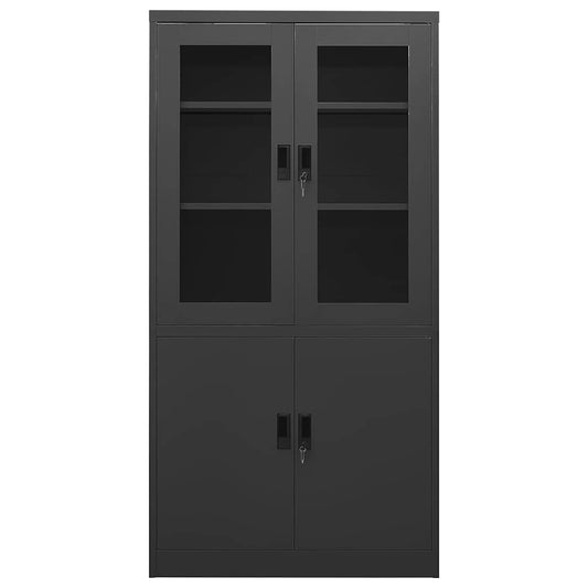 335949 vidaXL Office Cabinet Anthracite 90x40x180 cm Steel