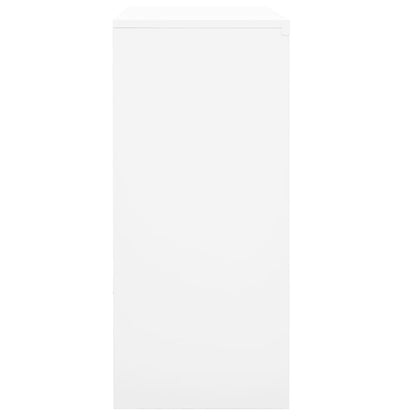Office Cabinet | White | Steel | 90 cm x 40 cm x 90 cm | Filing Cabinet