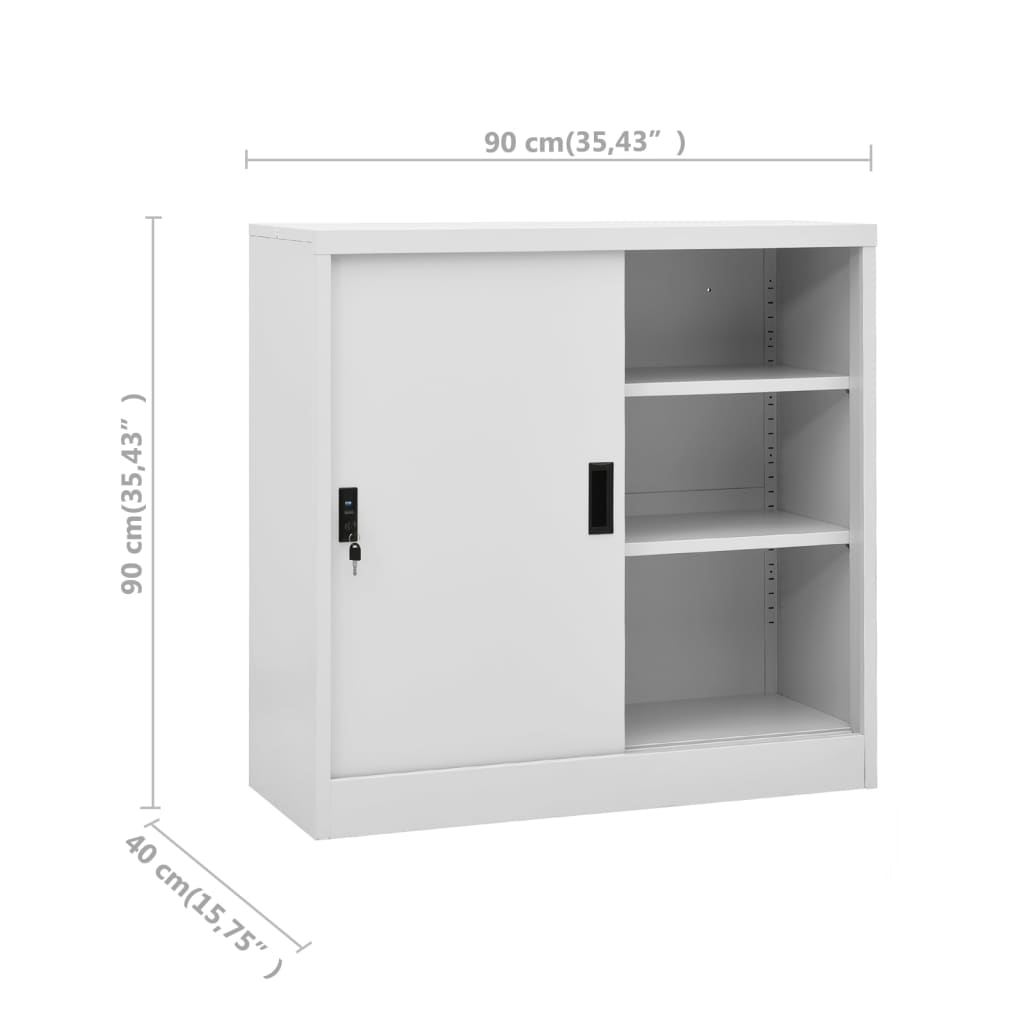 Office Cabinet | Light grey | Steel | Medium | Locks | Office Cabinet