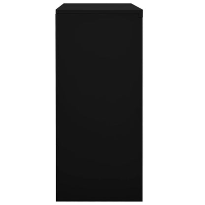 Office Cabinet | Black | Steel | 90x40x90 cm | Filing Cabinet