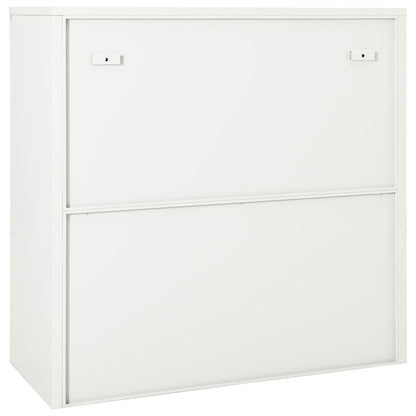 Sliding Door Cabinet | White | Steel | Medium | Locks