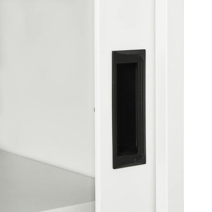 Sliding Door Cabinet | White | Steel | Medium | Locks