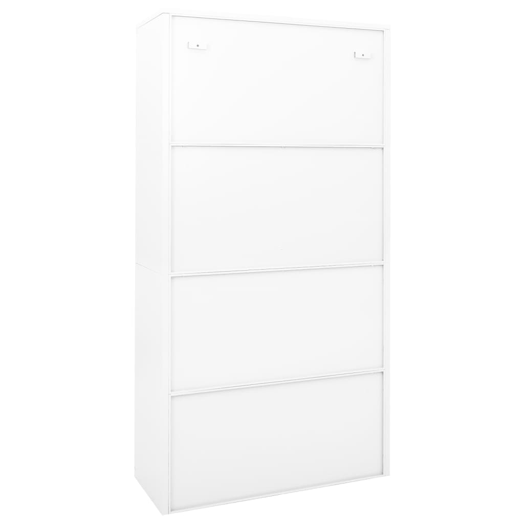 Office Cabinet | White | Steel | 90x40x180 cm | Sliding Components