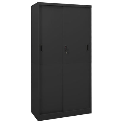 Office Cabinet | Anthracite | Steel | 90x40x180 cm
