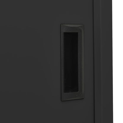 Office Cabinet | Anthracite | Steel | 90x40x180 cm