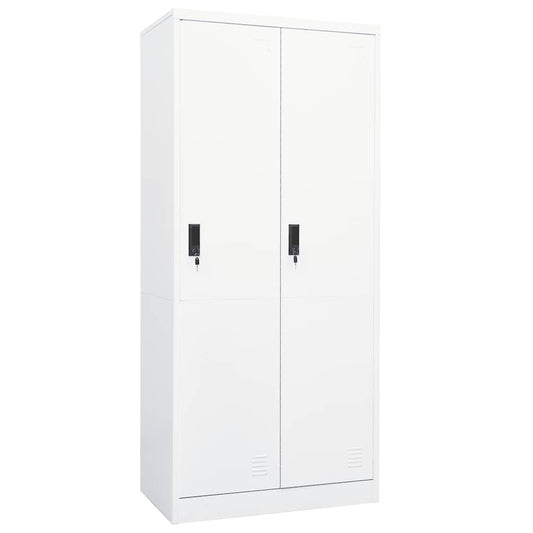 Wardrobe White 80x50x180 cm Steel
