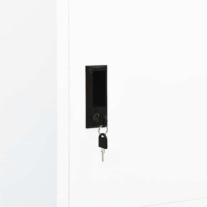 Wardrobe White 80x50x180 cm Steel