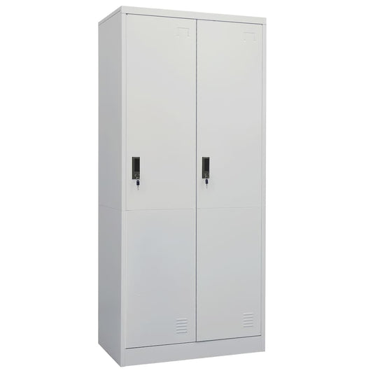 335967 vidaXL Wardrobe Light Grey 80x50x180 cm Steel