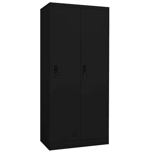 Wardrobe Black 80x50x180 cm Steel