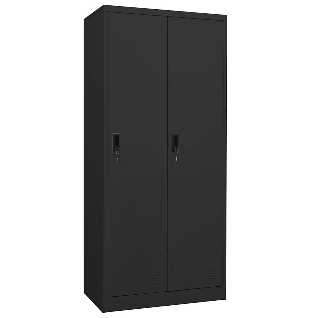 335969 vidaXL Wardrobe Anthracite 80x50x180 cm Steel