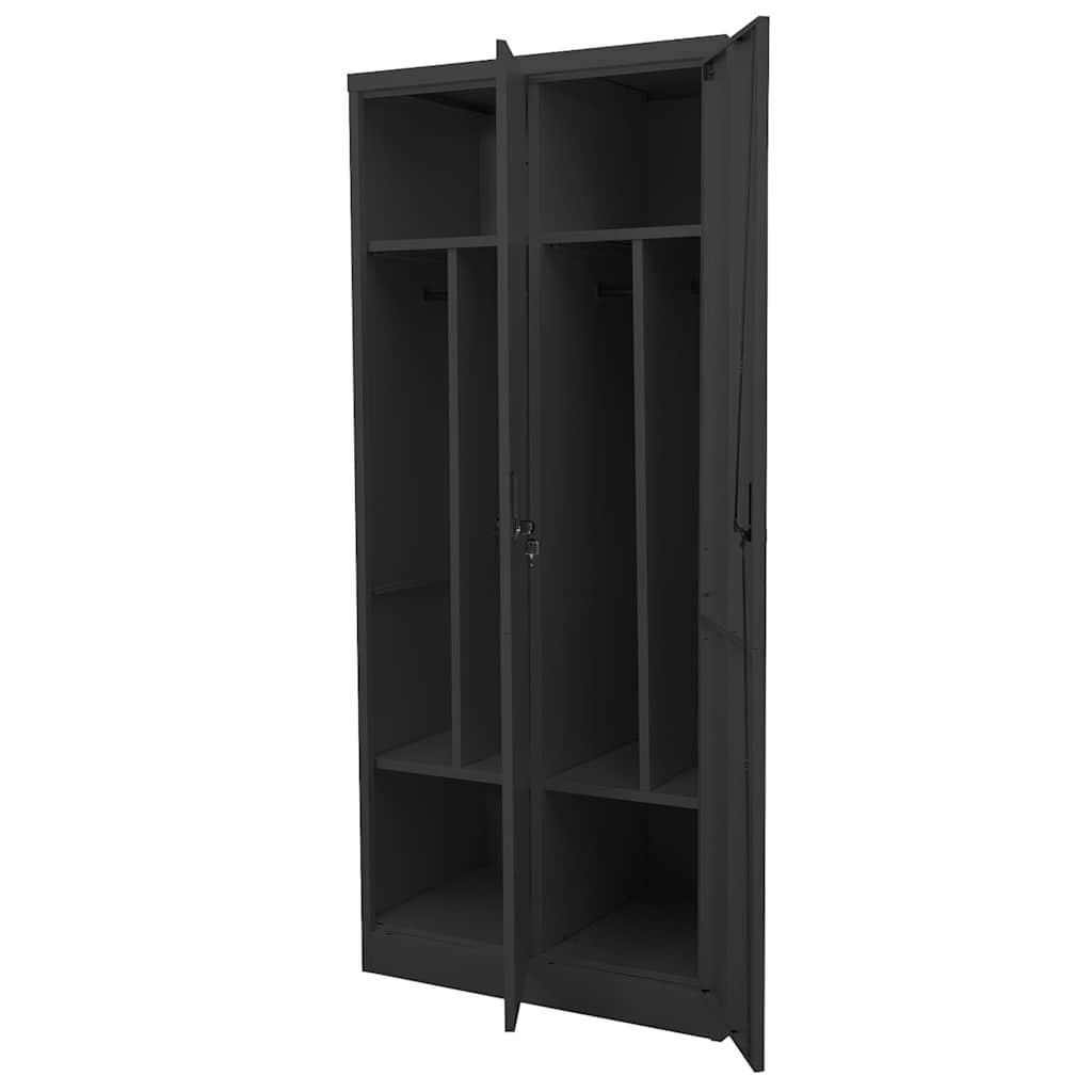 335969 vidaXL Wardrobe Anthracite 80x50x180 cm Steel