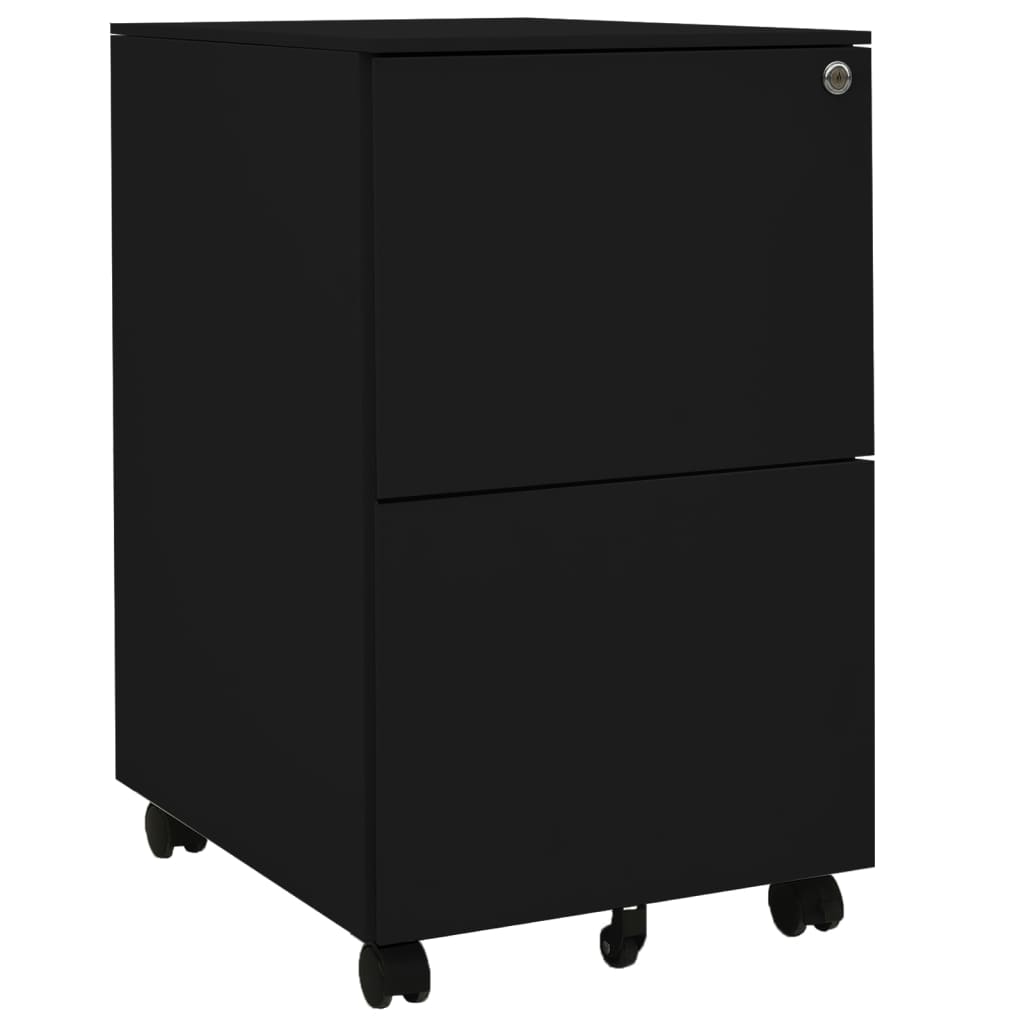 File Cabinet | Black | Steel | 39x45x67 cm | File Cabinet | Rectangular